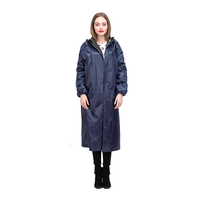 Vanntett oljebestandig lang PVC Poncho regnfrakk